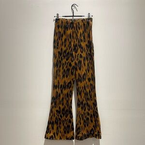 Women’s leopard print high waist flare pants
